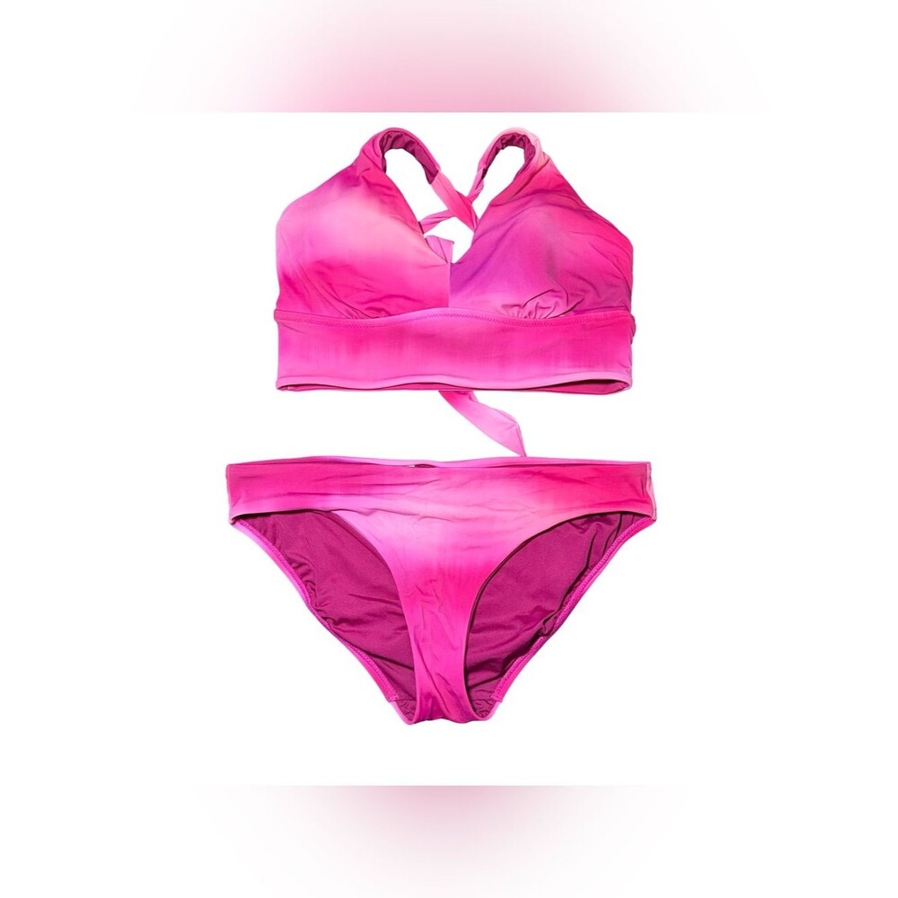 Athleta Fuchsia Tie-Dye Bikini Top & Bottom